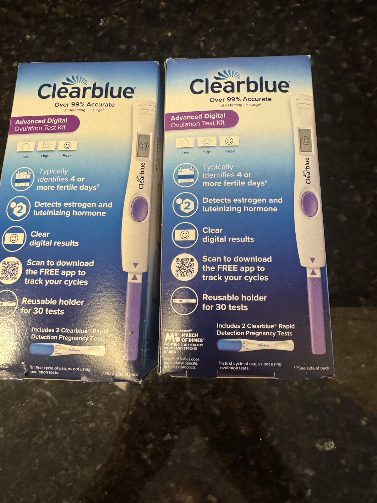 Clearblue Advanced Digital Ovulation Test Kit 16 Ct, Lot of 2
