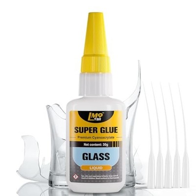 Glass Super Glue Clear 30 Gram, Thin Superglue Repair 1oz-Thin Glass Glue