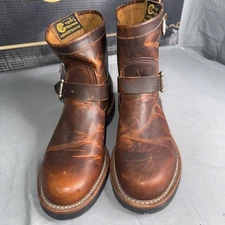 Chippewa Raynard Leather Engineer Boots Motorcycle Riding Vibram Women's Size 9