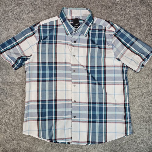 Sahara Club Casual Shirt Men's XXL Multicolor Short Sleeve Plaid - Picture 2 of 5