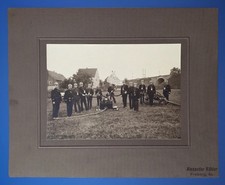 Original Foto auf Pappe Freiberg Feuerwehr mit Gerät,  Ziegelgasse , Zustand 2-