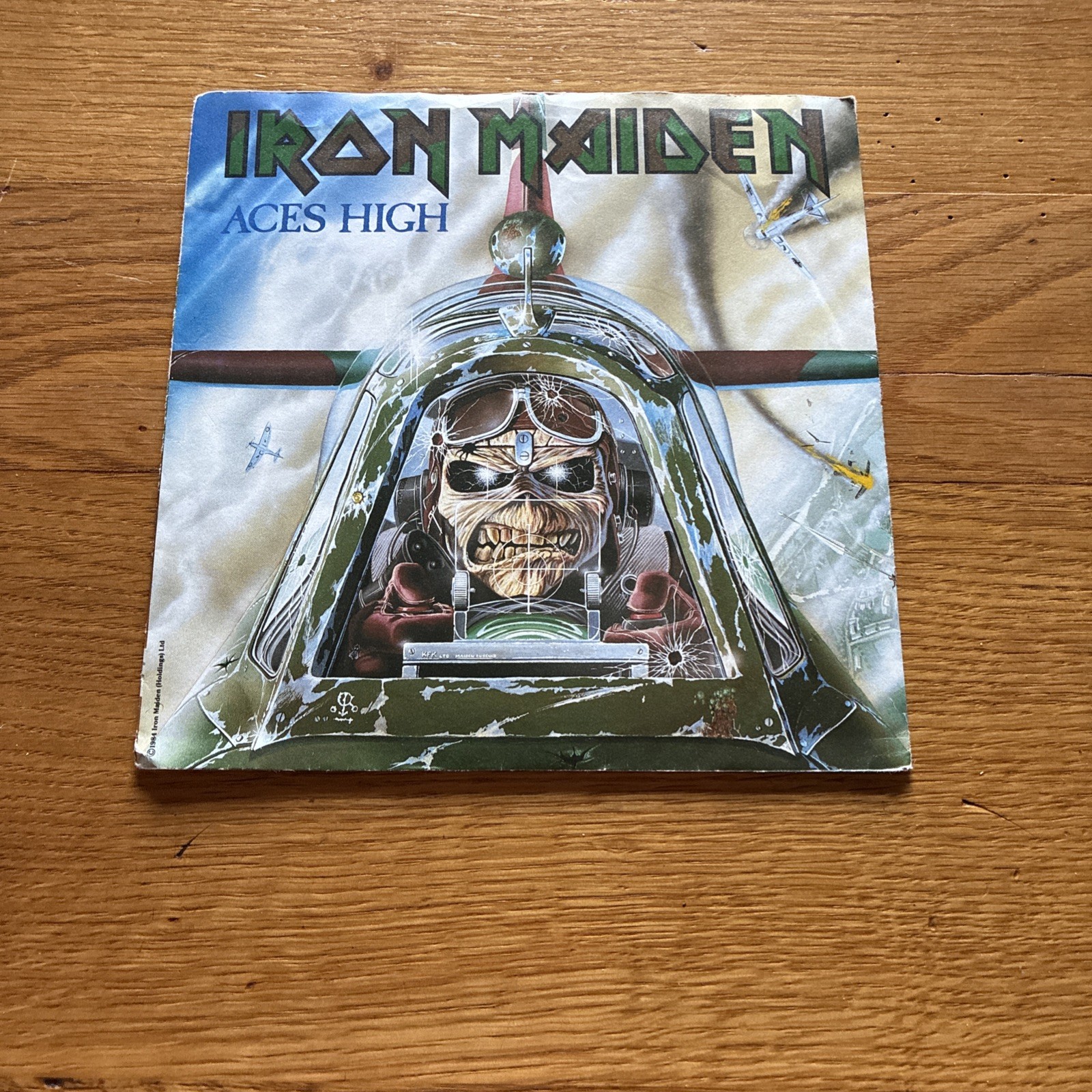 IRON MAIDEN ACES HIGH / KING OF TWILIGHT ORG UK EMI 45 - GREAT COPY!!! A-2U-1-1