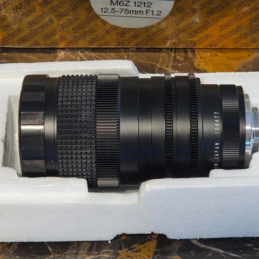 Computar TV Zoom Lens M6Z 1212 12.5-75mm F1.2 with Lens Cover - Made in Japan - Image 3 of 4