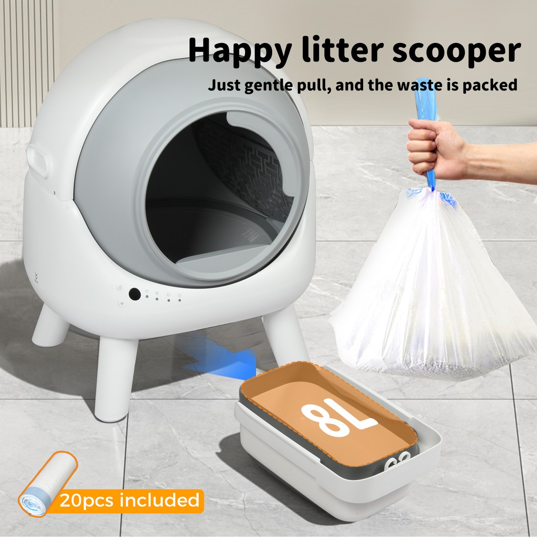 Pawz Cat Litter Box Large Machine Automatic Self Cleaning APP Control White — image 11