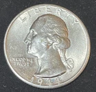 1944 D Washington Quarter 25c Silver BU UNC GEM Brilliant Uncirculated