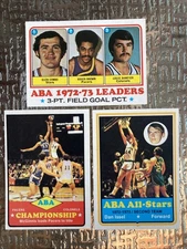1973-74 Topps Basketball ABA Lot #236 #208 #210 Dan Issel EX-NM