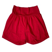 NWT Halara SoftlyZero Airy 5" High Waisted Cool Touch Red Shorts SZ Medium Long