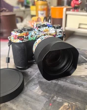 New Square Metal Camera Lens Hood with Cap For Sigma 18-50mm F2.8 56mm F1.4 Lens