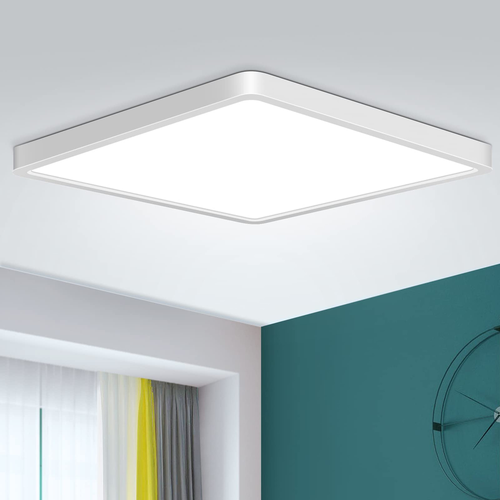 12 Inch LED Ceiling Light Fixture Flush Mount, 24W, 5000K Daylight White Ceil...