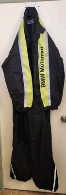 BMW Motorrad Rain Suit One-Piece Black Neon XL Waterproof Motorcycle