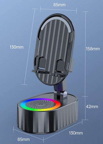 Cell Phone Stand with Wireless Bluetooth Speaker,Induction Speaker HD Surround S - Picture 2 of 17