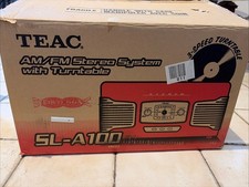 Teac SL-A100 AM/FM Radio Record Player Turntable Red NEW in Box 
