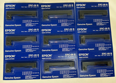 Epson Ribbon Cartridge Black Genuine ERC-09-B New and Sealed - Lot of 7