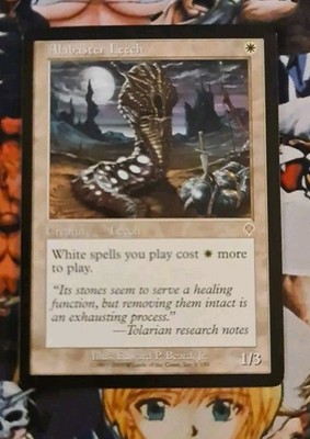 Alabaster Leech Invasion  Nm Magic the Gathering Mtg Card Karte 2000 OG
