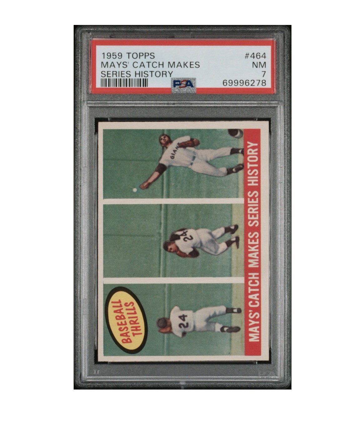 ⚾️1959 Topps - Baseball Thrills Willie Mays #464 PSA 7