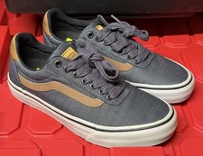 NUEVO Vans Ward Deluxe Textil Negro/Gris Para Hombre Zapatos de Skate Para Hombre Talla 7