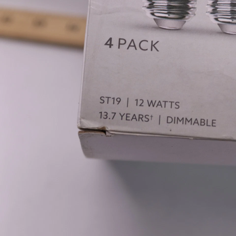 (4-Pk) Feit Electric Edison Style Antique Filament LED Light Bulb Glass 12W - Image 3 of 4