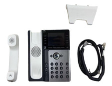 Poly Edge E350 IP Desk Phone with Color LCD, 8 Line Keys, USB-C  2 RJ-45 Ports