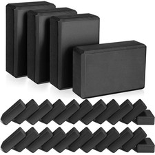 30 Pieces Black Yoga Blocks 9'' x 6'' x 3'' EVA Foam Non Slip High Density Da...