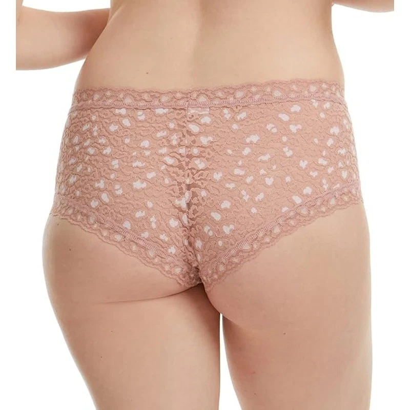 Hanky Panky Mujeres Rosa Leopardo Teñido Cruzado Conjunto de 2 Piezas Niño Pantalones Cortos Bragas Talla S Foto 2 de 4