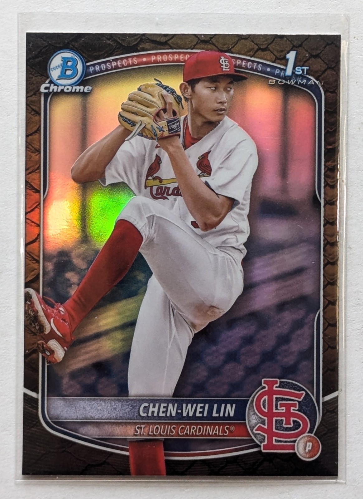 2025 Bowman Chrome Chen-Wei Lin 1st Bowman Reptilian Refractor #BCP-141