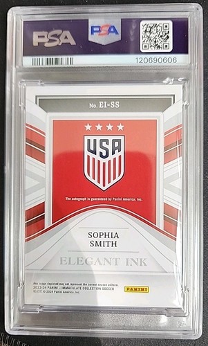 Sophia Smith 2023-24 Panini Immaculate Elegant Ink Silver Auto #06/49 PSA 10 - Picture 2 of 2