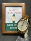 [Near Mint] Vintage SEIKO DOLCE 5E31-7A40 Gold Round Quartz Men's Watch JAPAN