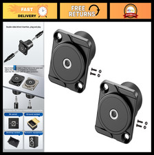 2PCS 3.5mm TRS Female to Female Panel Mount Adapter - 1/8" Stereo Jack Connector