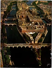 Oversized Paris aerial postcard