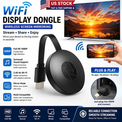 For Chromecast Google Wireless HDMI-Compatible HD Display Media Streaming_Video