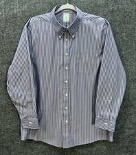 Brooks Brothers The Original Polo Slim Shirt 17-33 Stripe Non-Iron Button Down