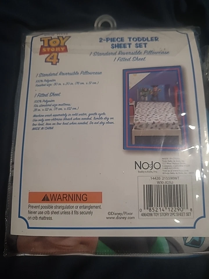 Juego de sábanas Disney Pixar Toy Story 4, 2 piezas Pixar Toy Story para niños pequeños Foto 2 de 3