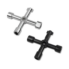 2 Pack 4-way Sillcock Key Wrench Multifunctional Water Utility Key for Water New