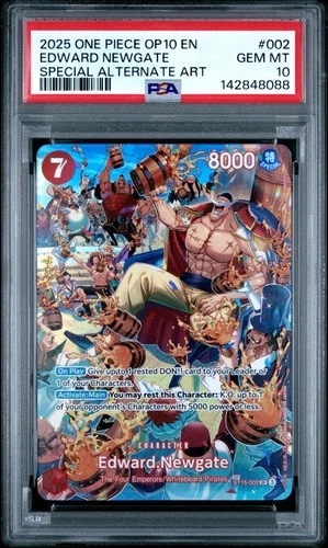 One Piece Edward.Newgate SP ST15-002 Alt Art OP-10 Royal Blood English PSA 10