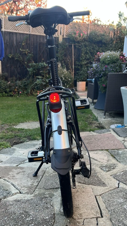 Carrera Intercity 9-Speed Folding Bike with Carry Bag and USB rechargeable LEDs - Image 3 of 4