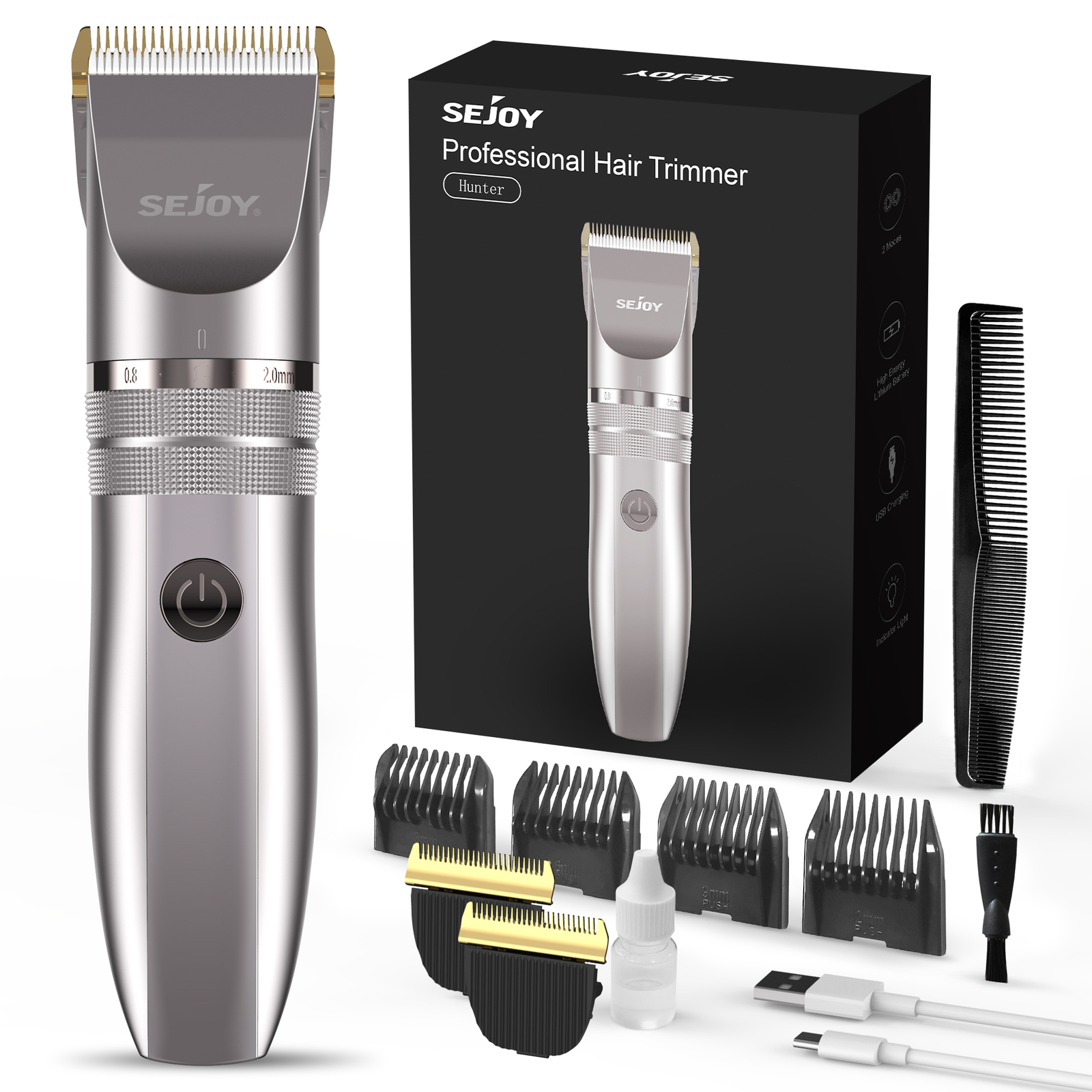 Professional Cordless Hair Clipper Beard Trimmer Barber Shaving Machine