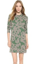  MARC JACOBS M4004569 Oil Drop Wool Sweatshirt Dress Granite Multi 