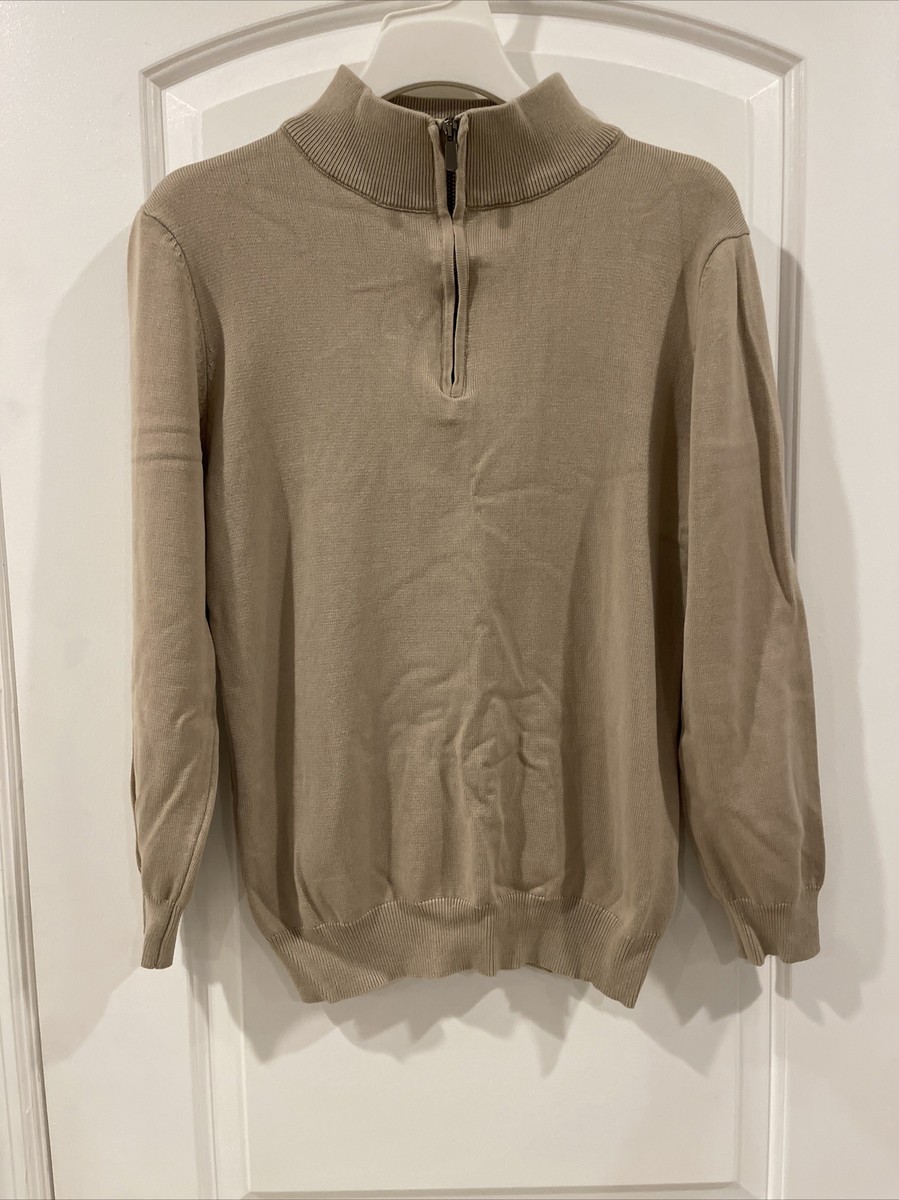 COOFANDY Men's Quarter Zip Polo Sweater Knit Pullover Long Sleeve