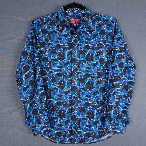 Robert Graham Shirt Mens Large Gaston Skulls AOP Long Sleeve Flip Cuff Button - Picture 2 of 12