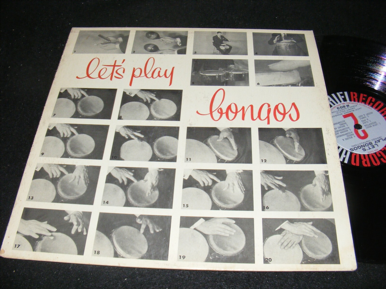 Beatnik Era LP Oddity HIFI Label Jack Burger LET'S PLAY BONGOS Exotica