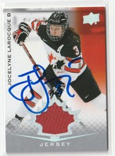 Jocelyne Larocque Signed 2021 Upper Deck Canada Jersey Crd PWHL Toronto Sceptre