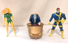 Lot of 3 "New X-Men" 1990 Toy-Biz 5" Figures - Professor X, Cyclops, Phoenix