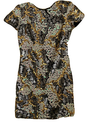slim fit dress slacks Strapless Short Sequin Hoco Dress: Aleta 1287 Black/Gold / 00