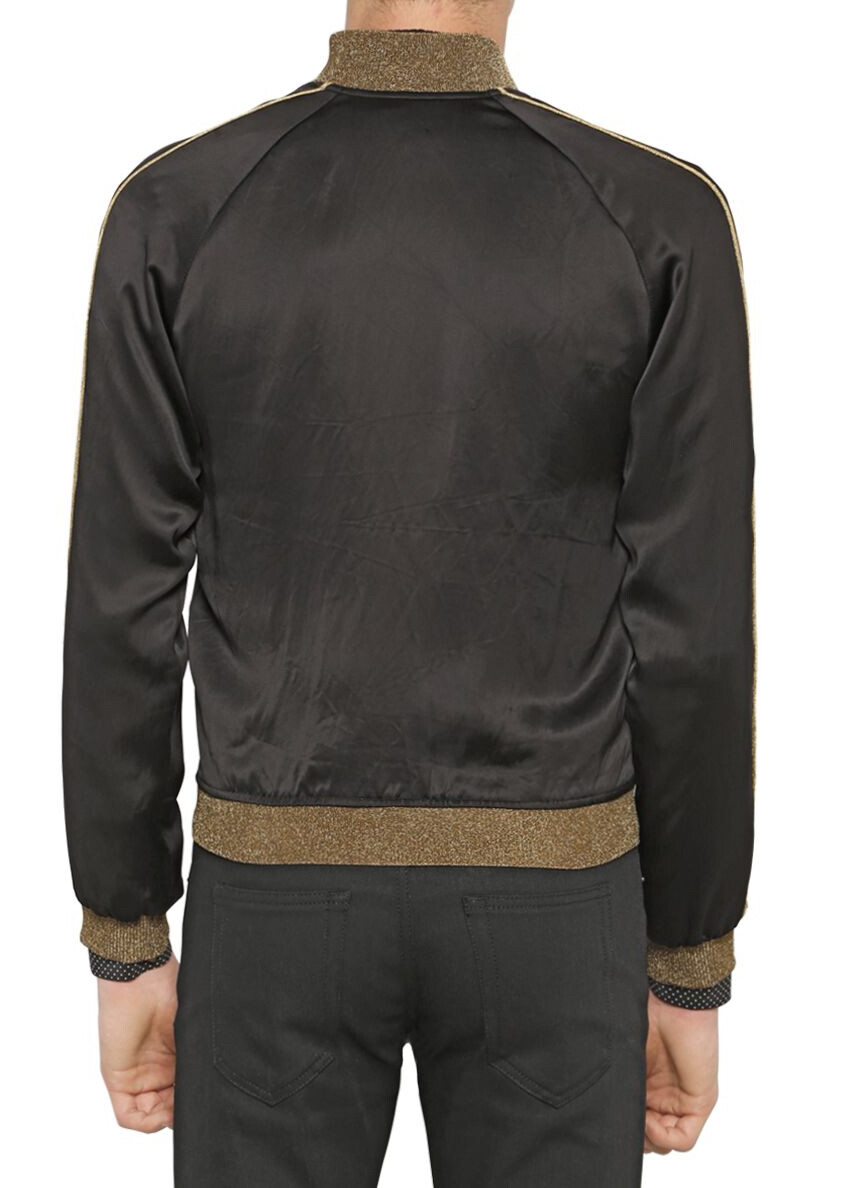 SS15 Saint Laurent Paris Black Gold Souvenir Teddy Bomber