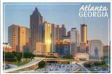 Skyline of Atlanta Georgia, Downtown, SunTrust Plaza etc., GA -- Modern Postcard