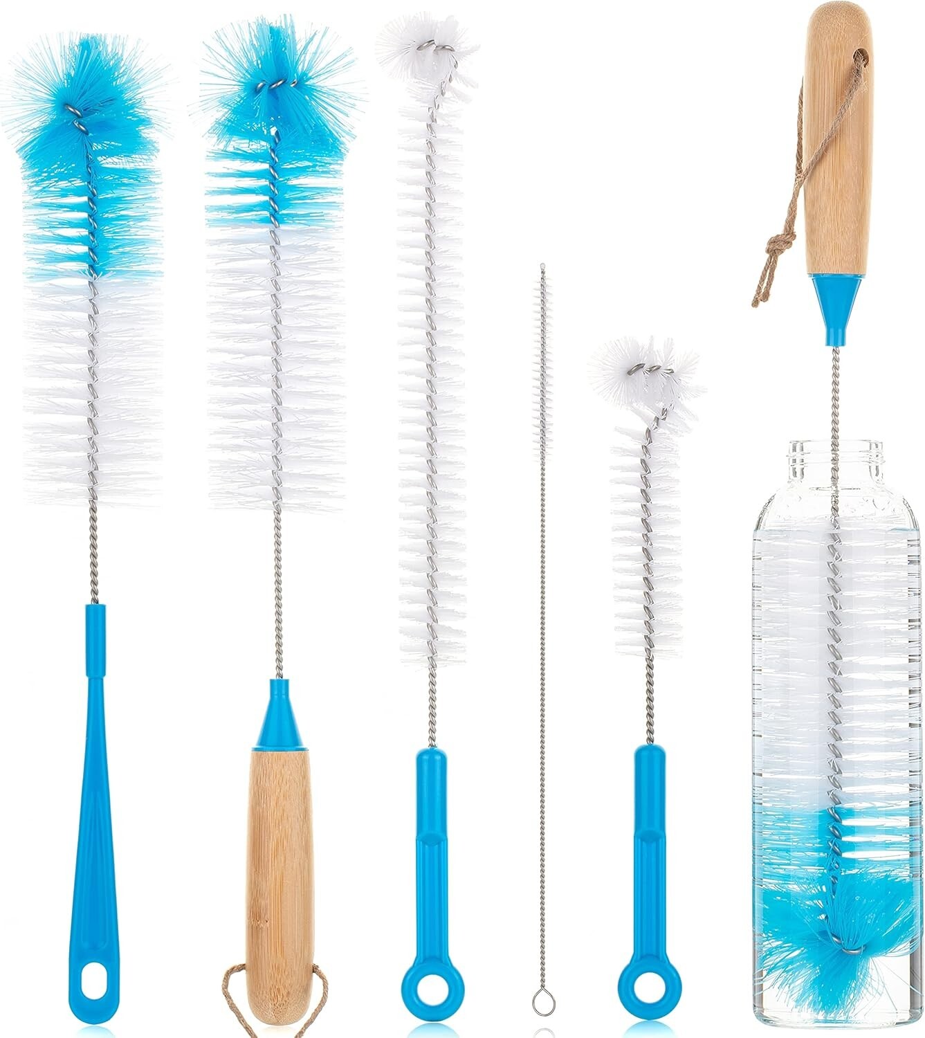 5PCS Bottle Brush Pipe Cleaning Kit Bong Brushes Water Bubbler Hose Tips Cleaner