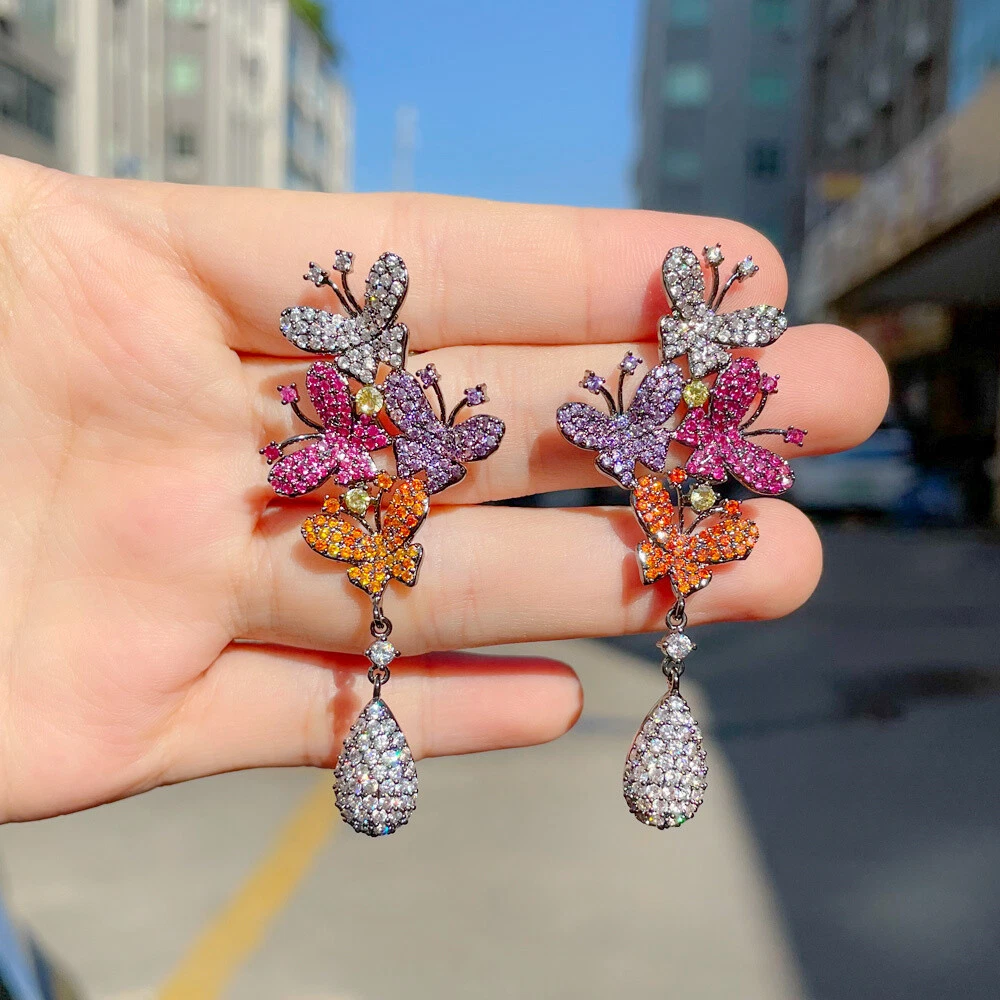 Butterfly on sale earrings long