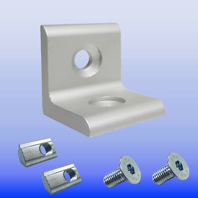 Alu Winkel 40 Nut 8 l Aluminium Alufarbig mit oder ohne Befestigung Profil 40 N8