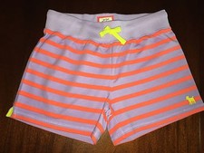 NWT 12 Mini Boden Coral Lavender Striped Sweat Shorts