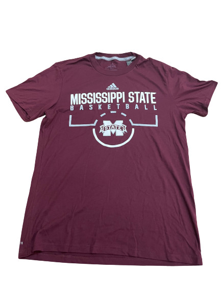 Баскетбольная футболка Adidas NCAA Mississippi State темно-бордового цвета DX4897 